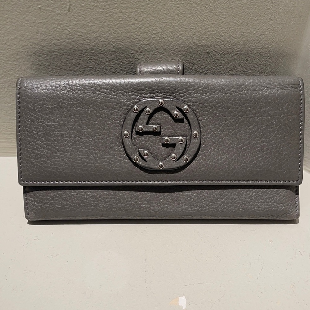 Gucci leather wallet Grey